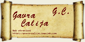 Gavra Čalija vizit kartica